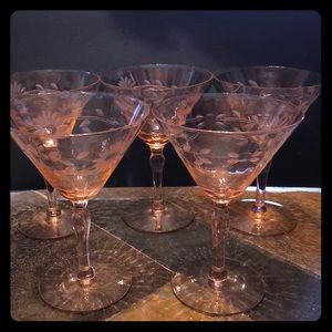 Pink depression glass